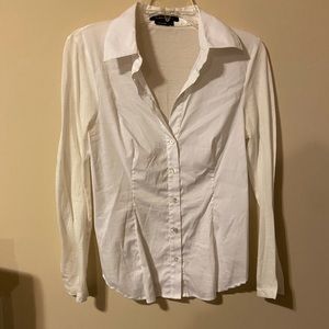 BCBG button up white shirt nwot size small